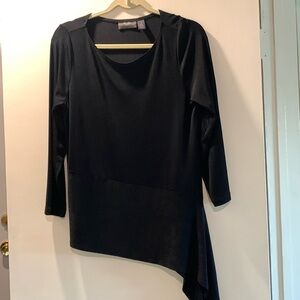 Chico’s Travelers black top 1 asymmetrical